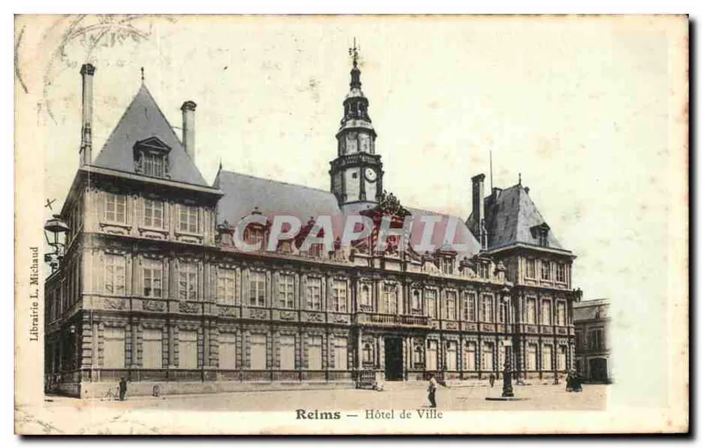 Reims — Hotel de Ville — Livraria L. Michaud - Frente