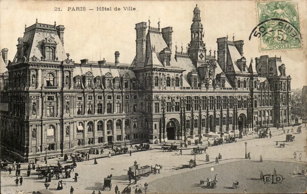 PARIS — Hôtel de Ville — Uitgever E.D. n°21 - Voorkant