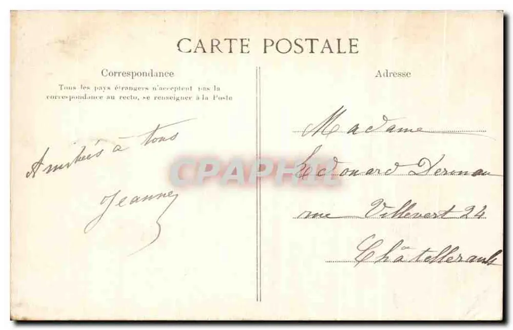 PARIS — Hôtel de Ville — Uitgever E.D. n°21 - Achterkant