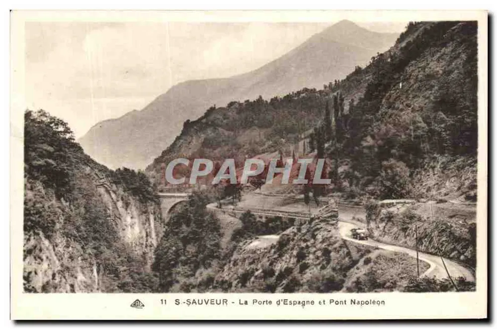 S-SAUVEUR - Die Porte d'Espagne und der Napoléonbrücke — Antike Ansichtskarte des Arts Photomécaniques, Straßburg - Vorderseite