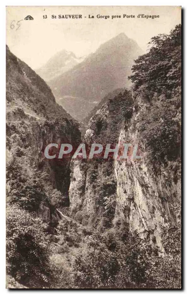 St SAUVEUR - Die Schlucht nahe Porte d'Espagne — Verleger: Opalasciennne des Art Photographiques, Straßburg, Nr. 13 - Vorderseite