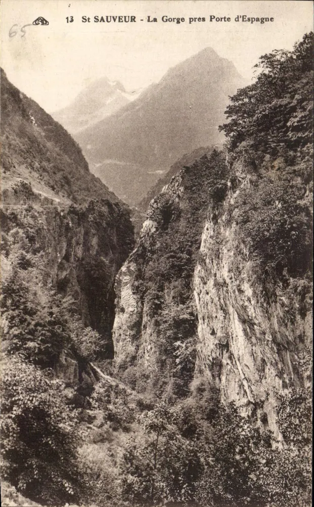 St SAUVEUR - Die Schlucht nahe Porte d'Espagne — Verlag Albacierre des Arts et Mécaniques, Straßburg, Nr. 13 - Vorderseite
