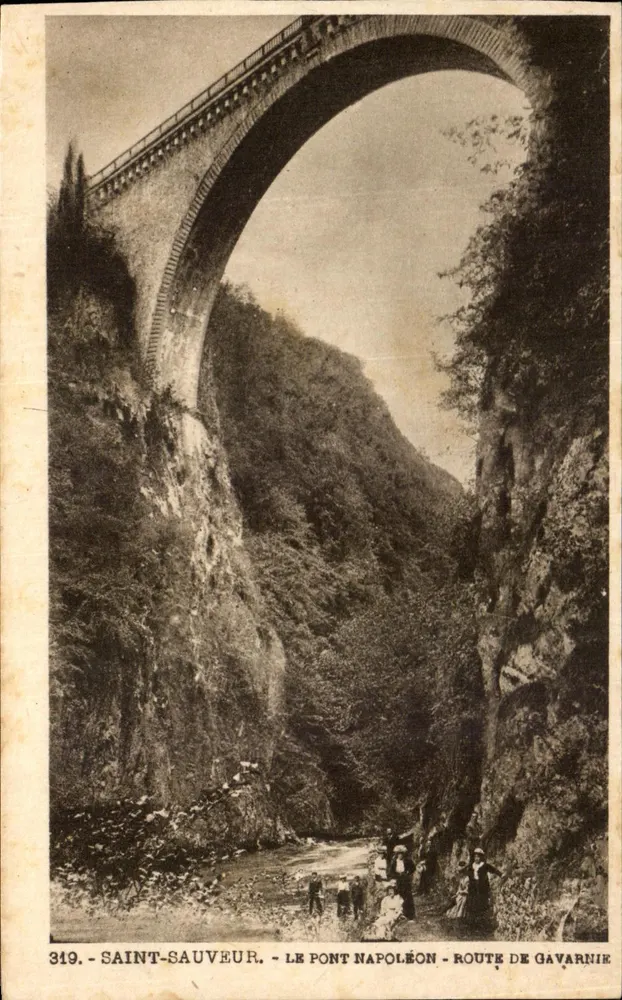 Saint-Sauveur — Napoleonbrücke, Straße nach Gavarnie — Héloïse Labouche Frères, Toulouse, n°319 - Vorderseite