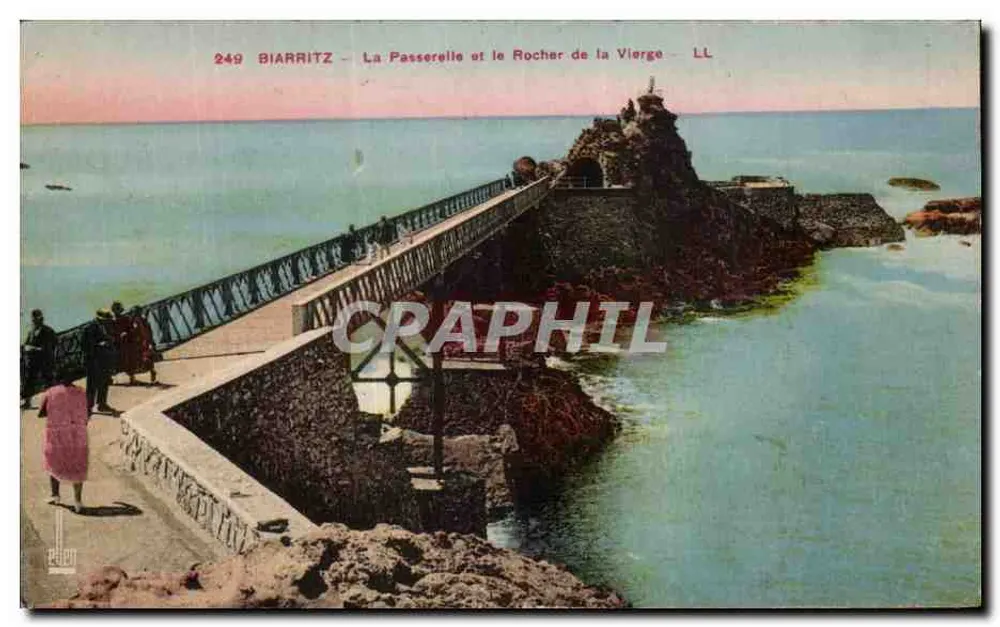 Biarritz — Die Brücke und der Felsen der Jungfrau — LL, Nr. 249 - Vorderseite