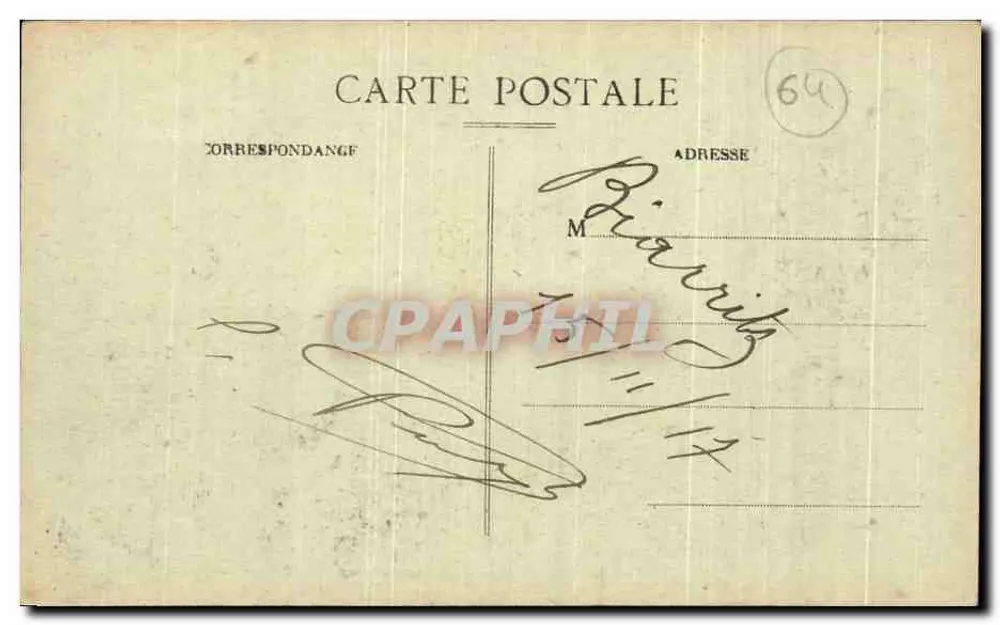Biarritz Pittoresk — Hafen der Fischer und Hotel d'Angleterre — Léoninian-Ausgabe, Cliché Maltin, Nr. 1 - Rückseite