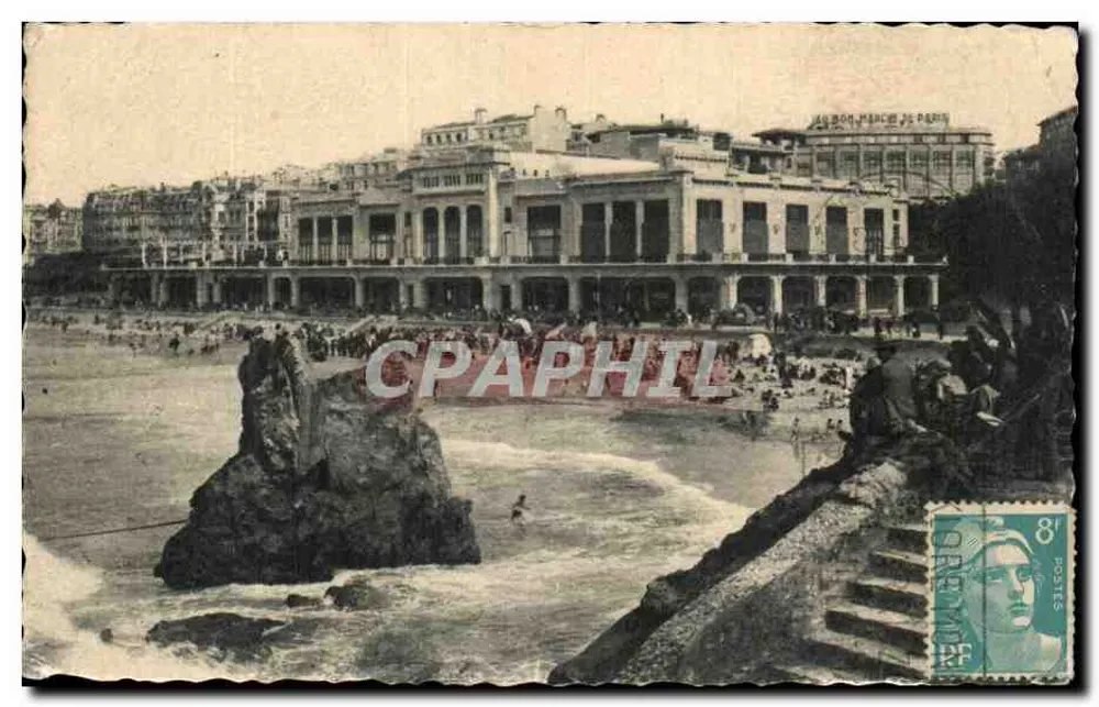 Biarritz — La Plage devant le Casino — Cie des Arts Photométriques - Frente