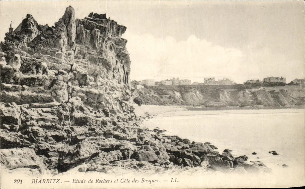 Biarritz — Estudo de Rochas e Costa dos Bascos — LL. N° 201 - Frente