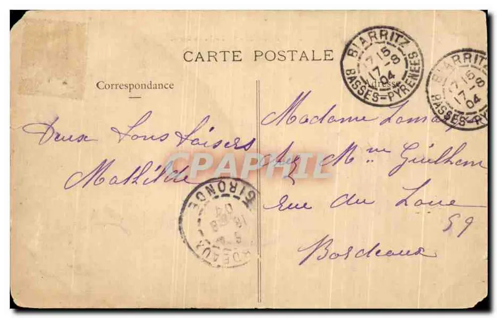 Biarritz — La Roche du Basta — éditeur NANCY - Rewers