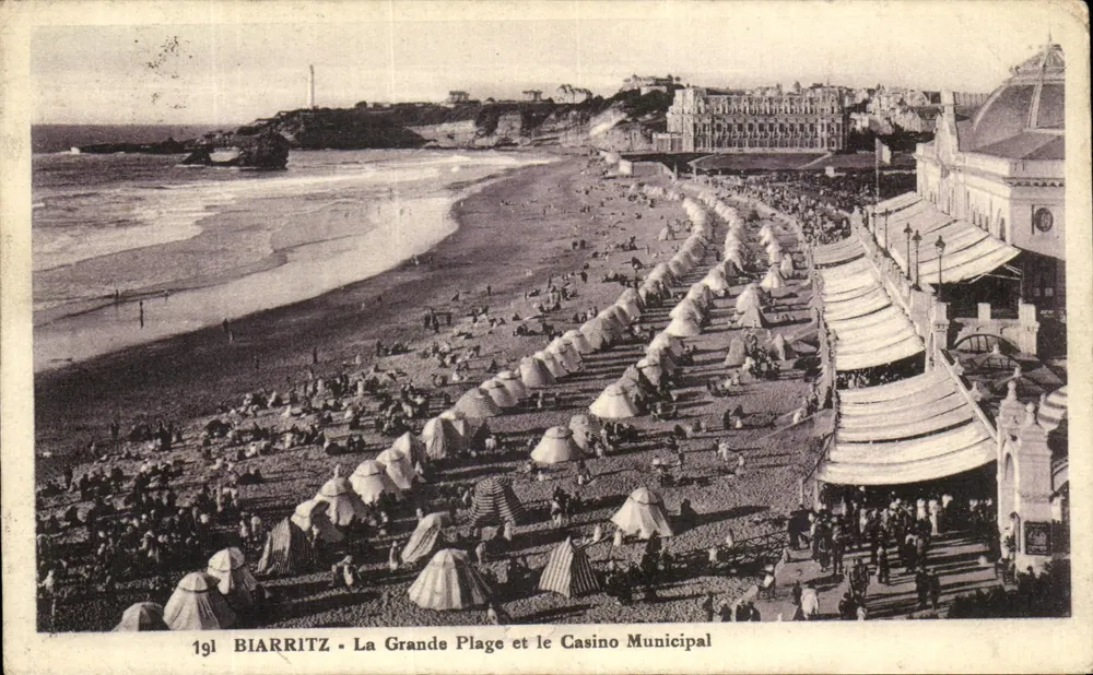Biarritz — Die Grande Plage und das Municipale Casino — Éditeur A La Rotonde, Biarritz, n°191 - Vorderseite