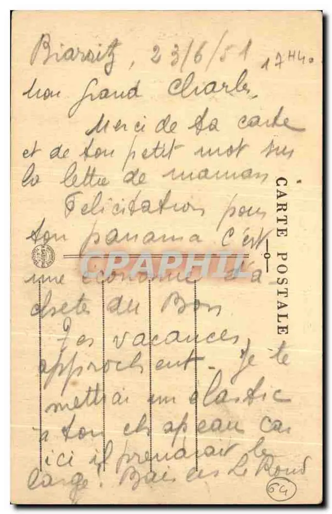 Kloster der Dominikaner in Biarritz — Die Jungfrau des Klausurhofes — unbekannter Verlag - Rückseite