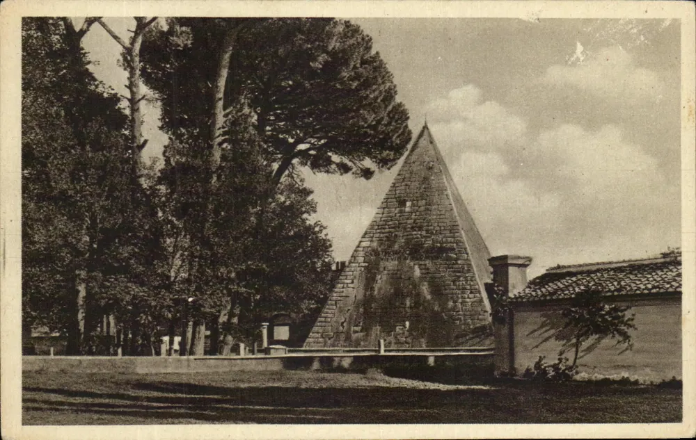 Pyramide von Calo Cestio — Rom — Verlag G. Cazzoni, Nr. 1933 - Vorderseite