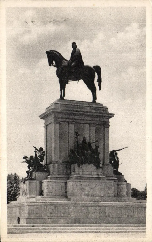 Monumento a Giuseppe Garibaldi — Roma — editor Beccari - Frente