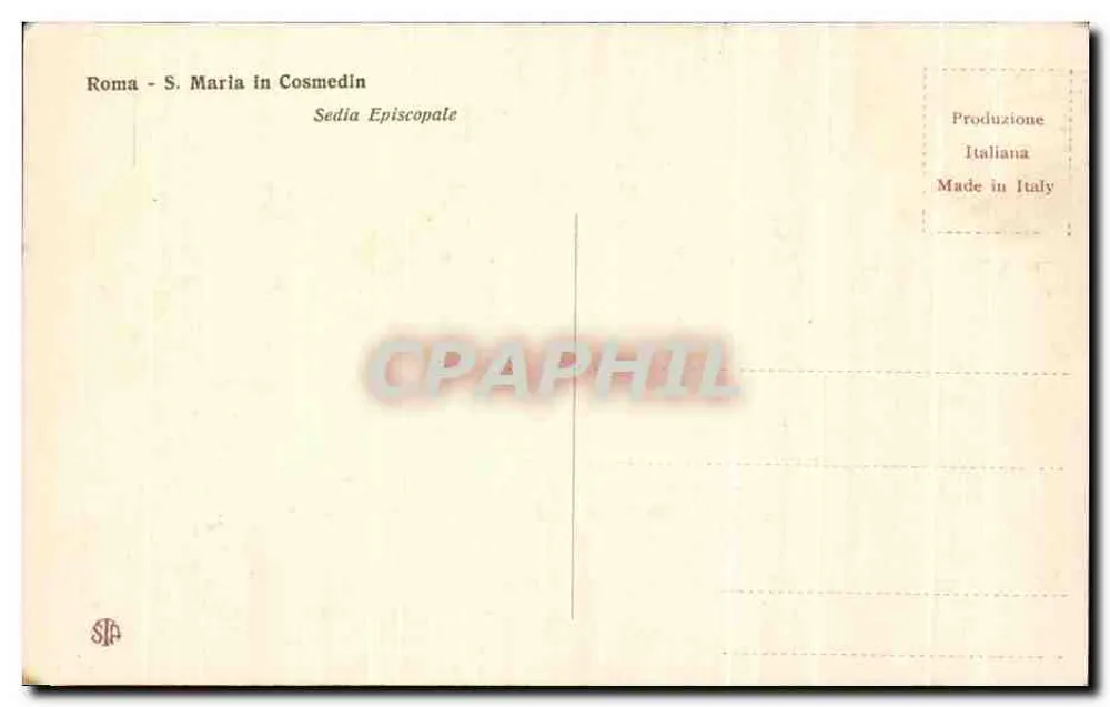 Episkopaler Sitz in Rom — S. Maria in Cosmedin — Verlag STP - Rückseite