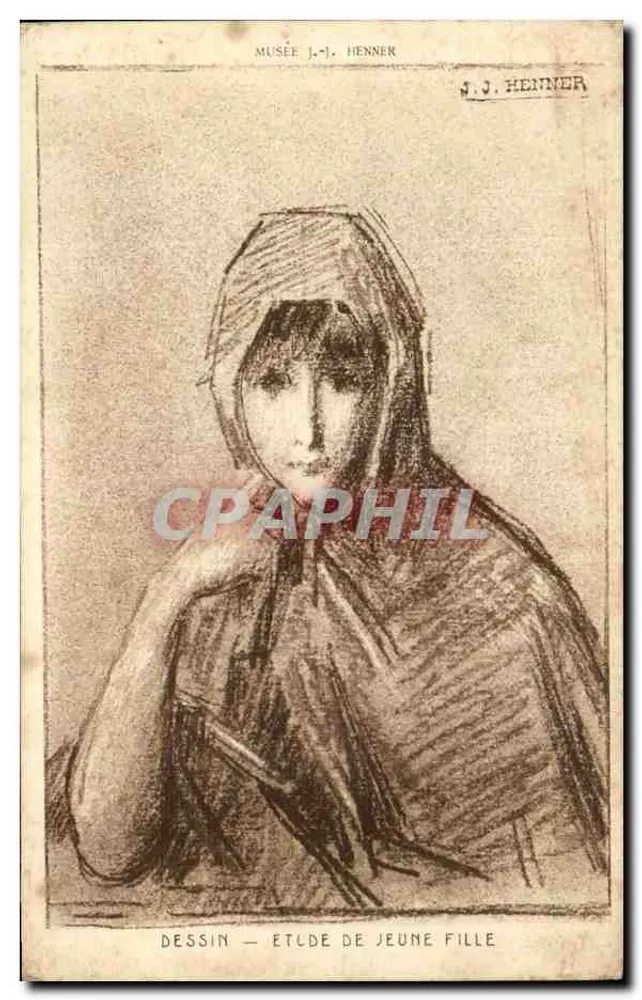 Studie einer jungen Mädchen — Zeichnung — Musée J.-J. Henner - Vorderseite