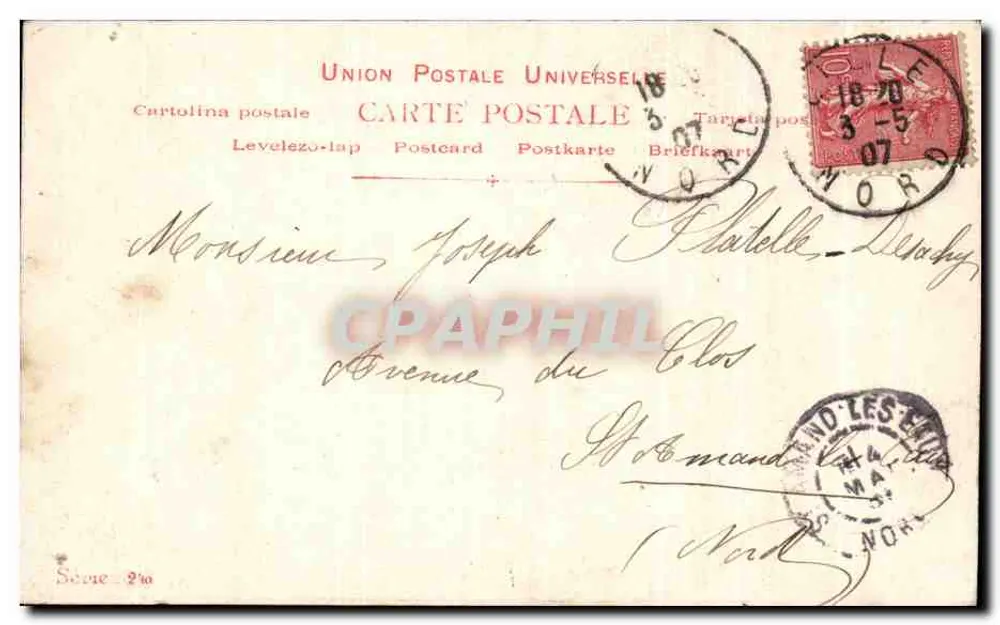 Le Point de Passage — Begegnungsszene — unbekannter Verlag, Serie 2° - Rückseite