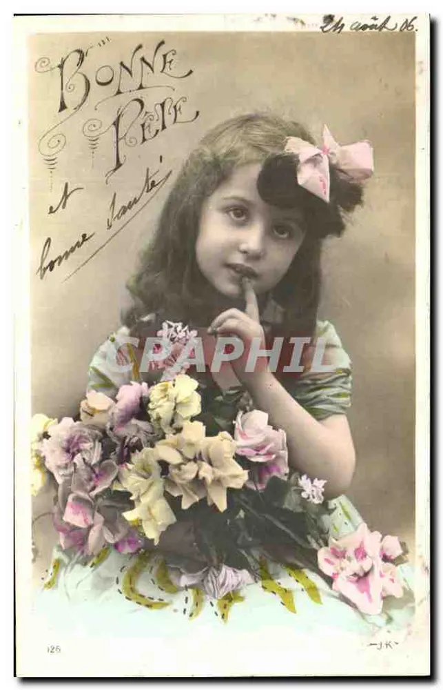 Menina com buquê — Boa Pátria e boa Saúde — J.K. n°126 - Frente