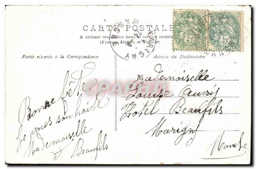 Arranjo de rosas — No. 8035 — Editor não identificado - Verso