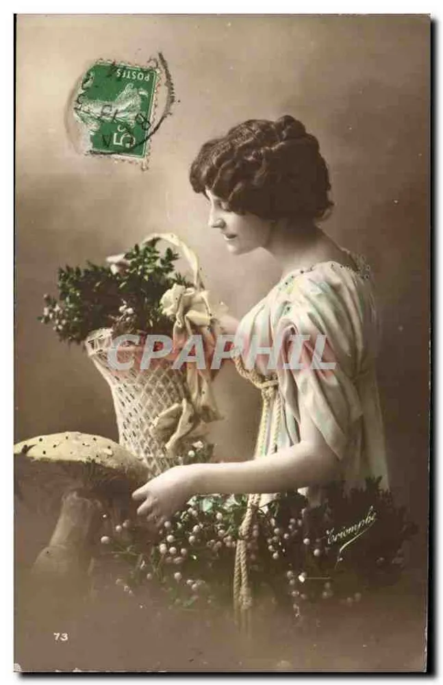 Junge Frau mit Obstschale — Verlag Véronique, Nr. 73 - Vorderseite