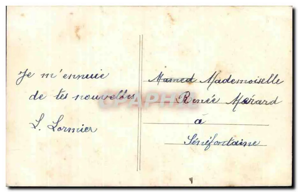 Junge Frau mit Obstschale — Verlag Véronique, Nr. 73 - Rückseite