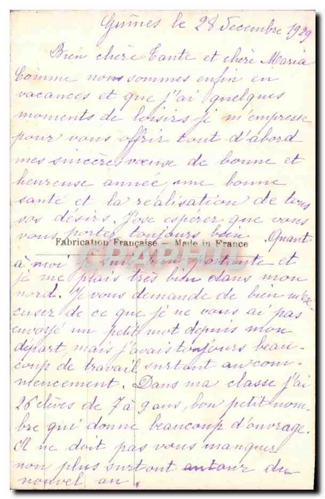 Bouquet de fleurs et baies — Bonne Année — Gloria, n° 361 - Rewers