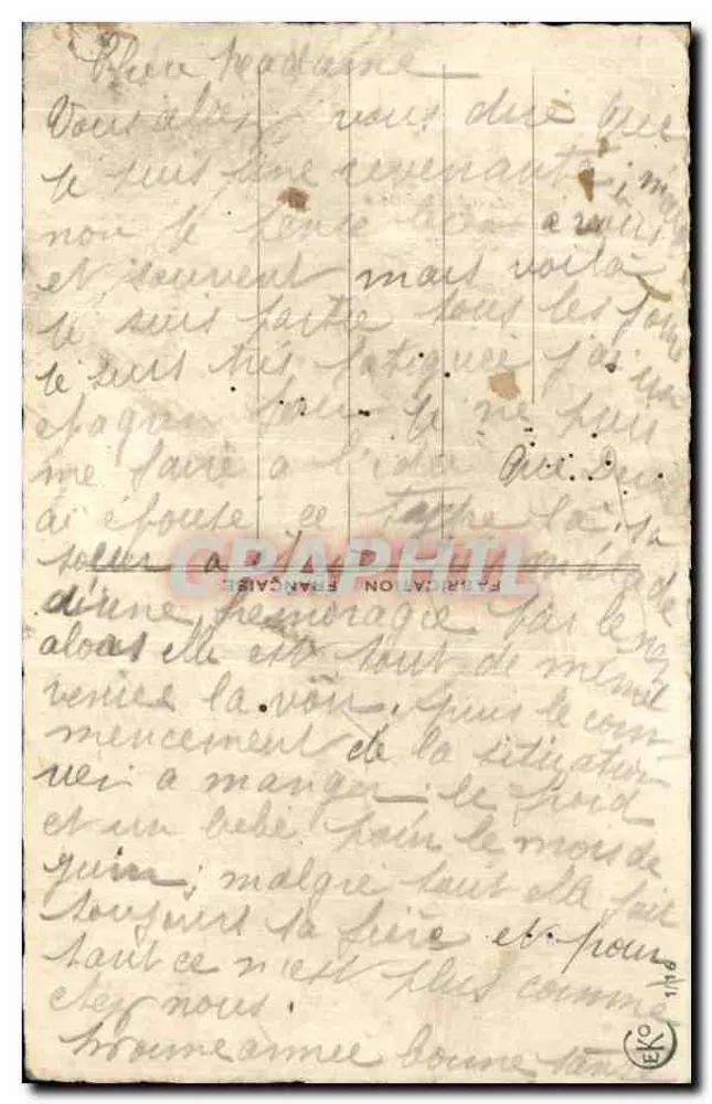 Schneeviertel — Frohe Weihnachten — Verlag: Französisches Werk, Nr. 1196 - Rückseite