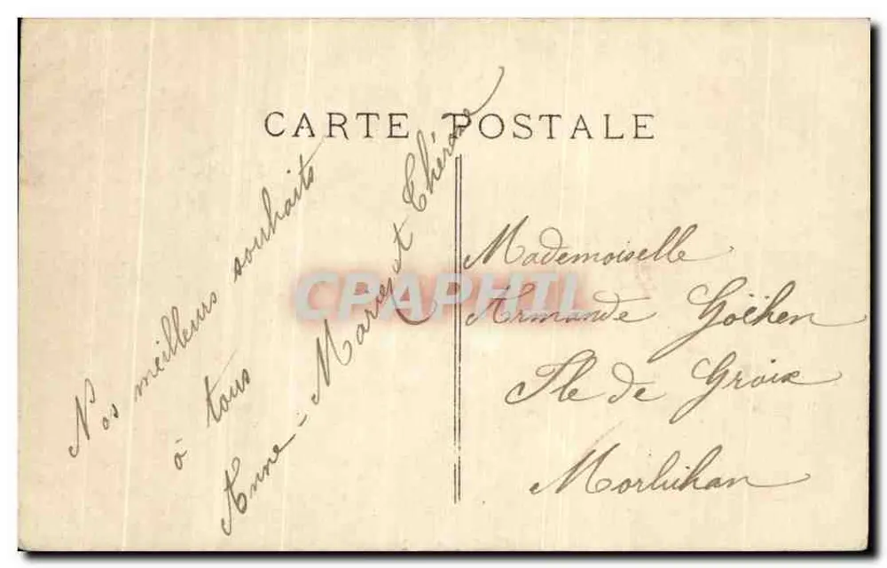 Frau mit Blumenschmuck — Frohe Neujahr 1910 — Moreau et Rivatizky, Paris - Rückseite
