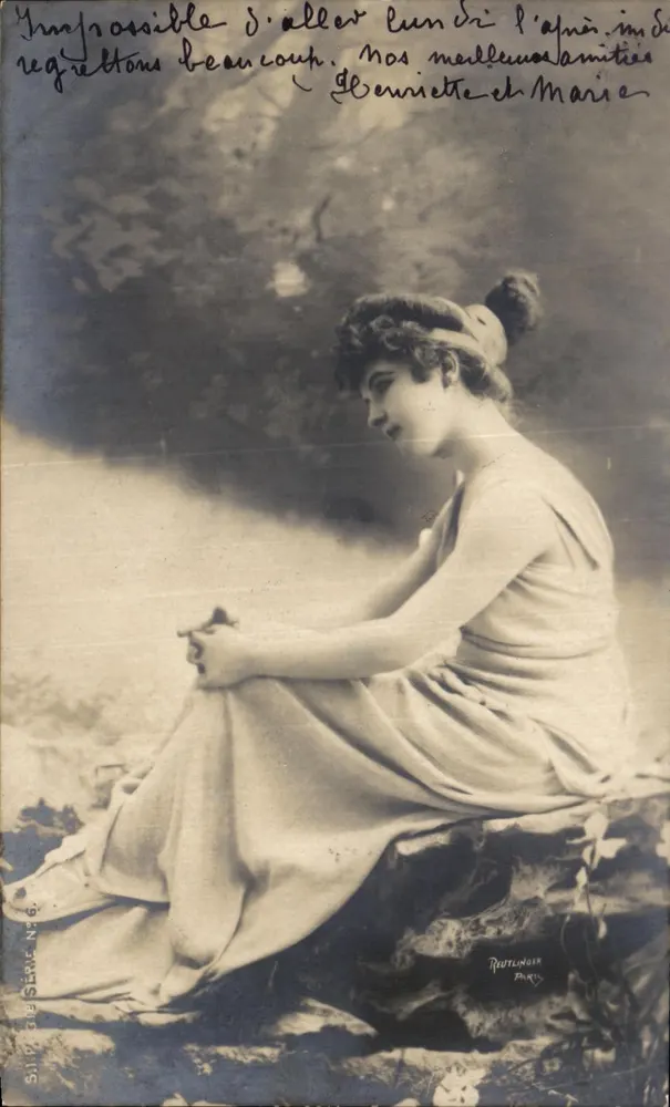 Sitzende junge Frau — Serie Nr. 6 — Ruttinger, Paris - Vorderseite