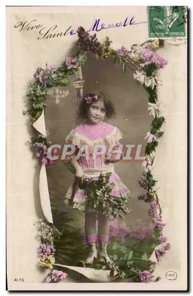 Fest der Heiligen Marcella — Kind in rosa Kleid — von CIRCE veröffentlicht, n° 4176 - Vorderseite