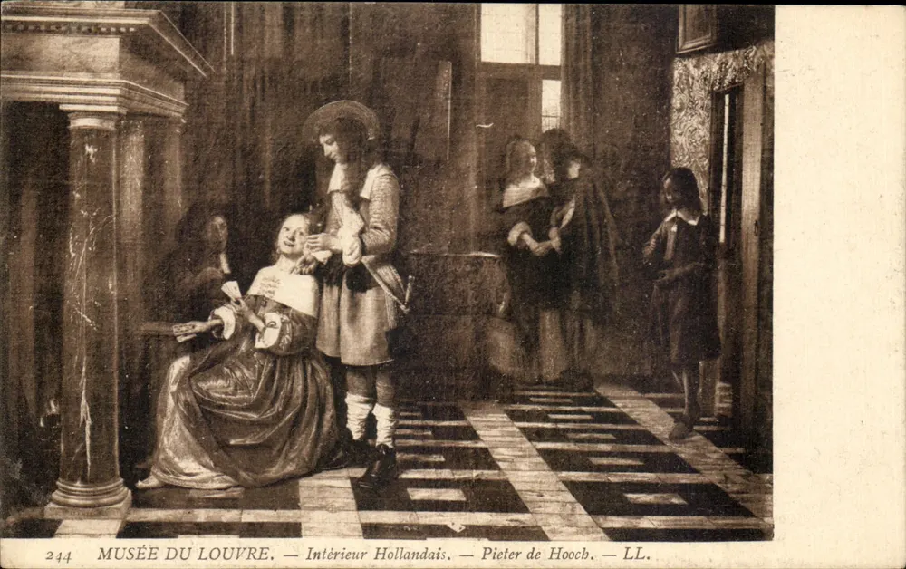 Louvre-Museum — Innenraum niederländisch — Pieter de Hooch — LL. - Vorderseite