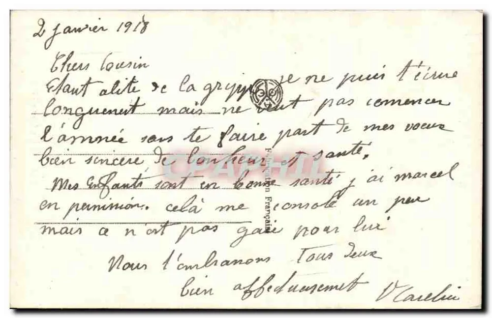 Winterlandschaft mit Efeu-Zweig — Verlag Noyer n°2643 - Rückseite