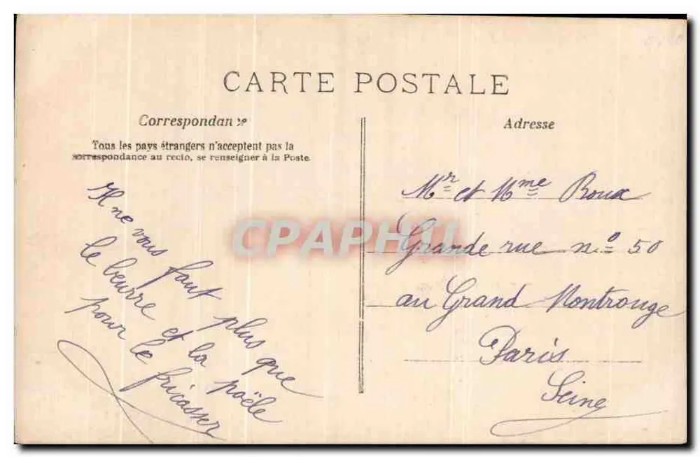 Junge Frau mit Blumenstrauß — 1. April — A.N. PARIS, Nr. 509 - Rückseite