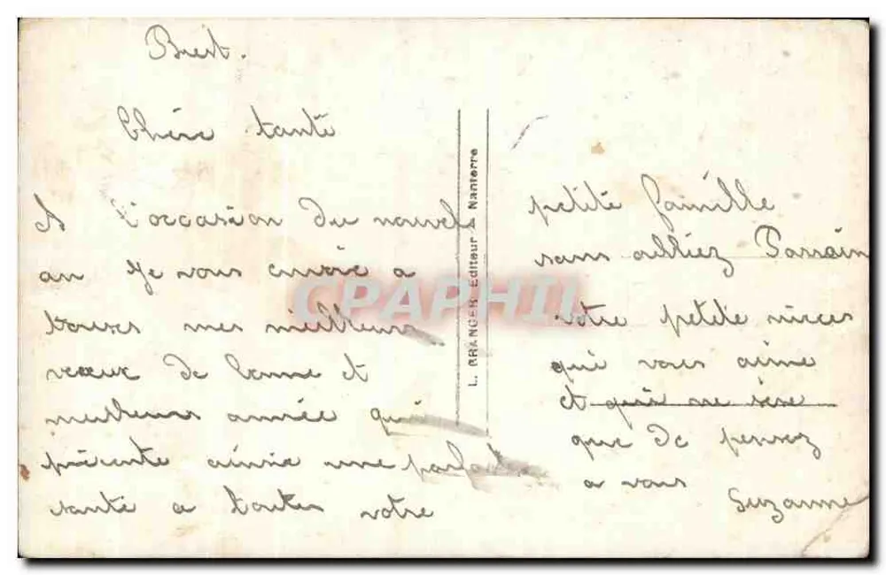 Deux enfants dansant — scène de studio — L. Branger, Nantes, n° 4217 - Rückseite
