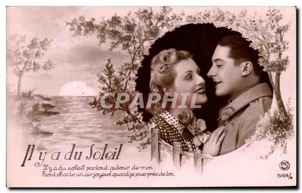 Liebendes Paar — Romantische Szene — PC Paris n°5169/4 - Vorderseite