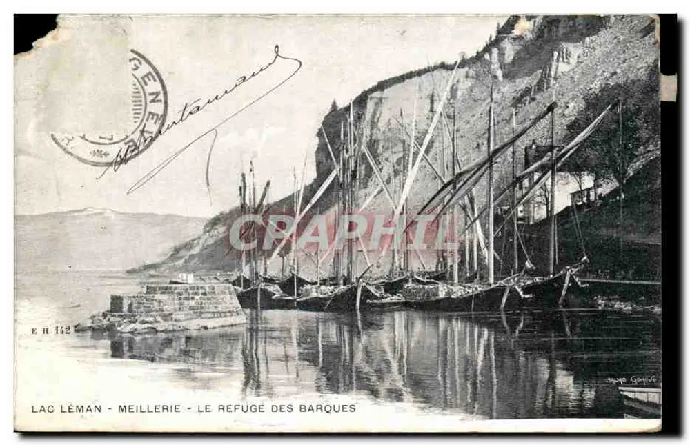 Lac Léman - Meillerie - Le Refuge des Barques — Verlag G. Goupil, Nr. EH 112 - Vorderseite