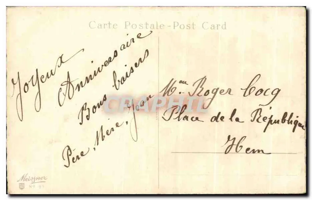 Bukiet chryzantem — Urodziny — Meispere N° 21 - Rewers