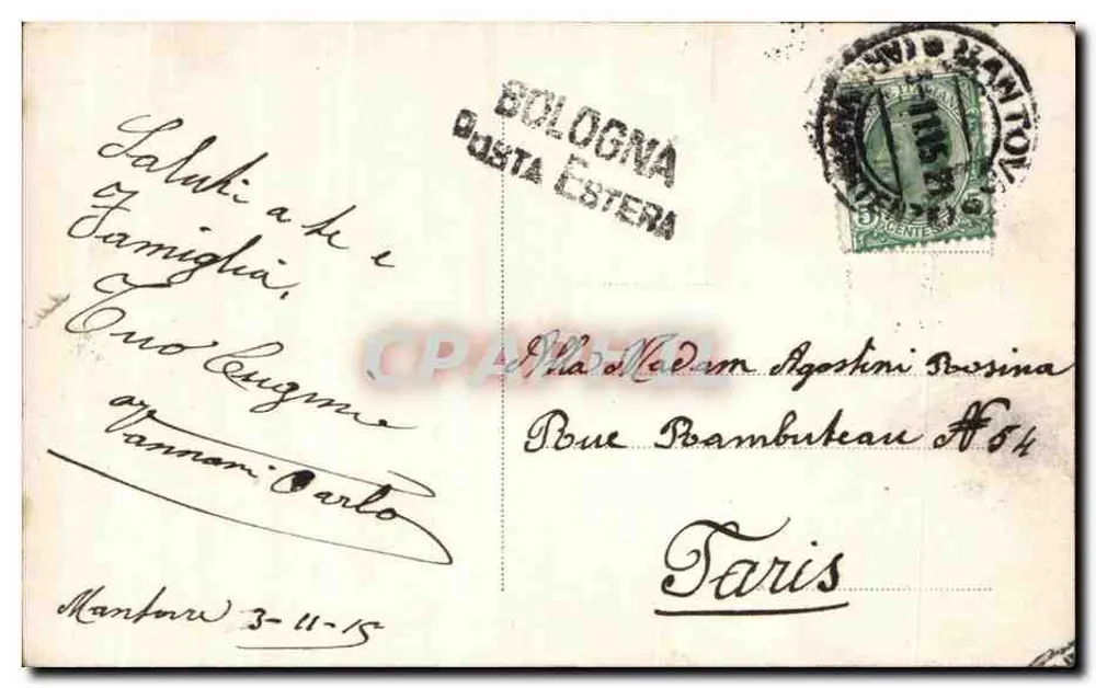 Junge Frau in besticktem Kleid — Pose im Freien mit Rosen — Verlag R, Nr. 72G8 - Rückseite