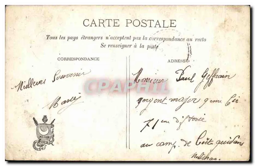 Douce Rédéerie — Lebe fern von den Neidischen — Verlag Paris, Nr. 3.080 - Rückseite