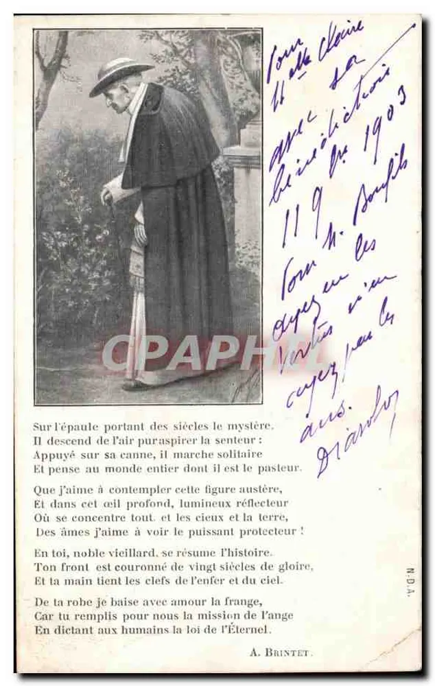 Paisagem com padre — poema de A. Brintet — editor NDA - Frente