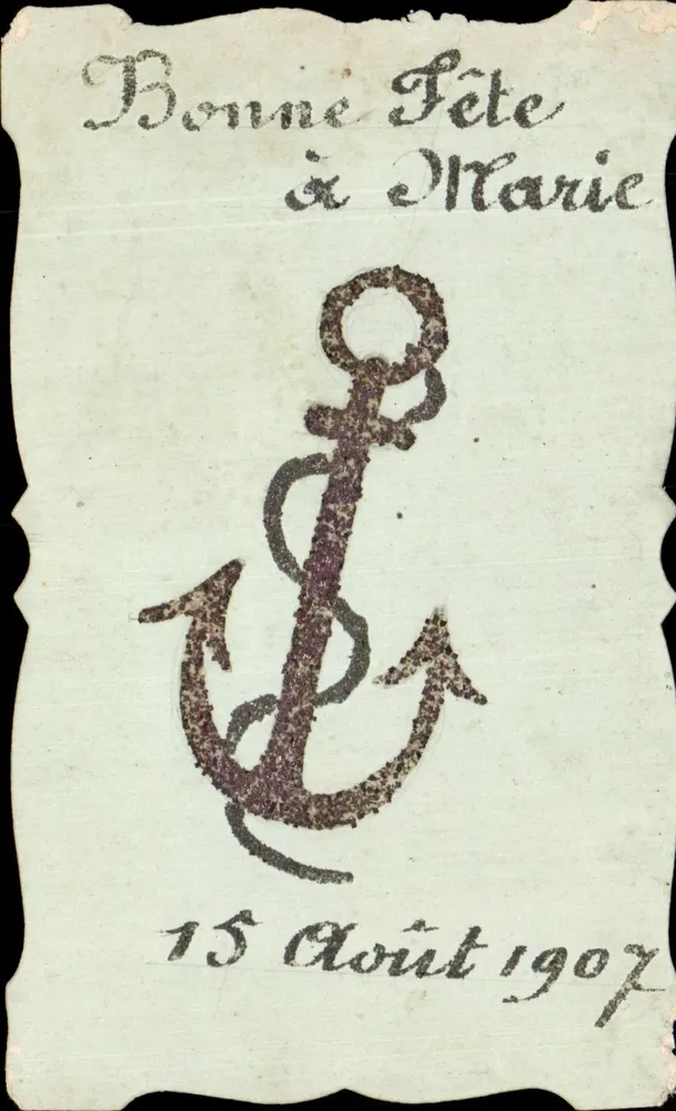 Ancre — illustration gravée — sans éditeur visible - Frente