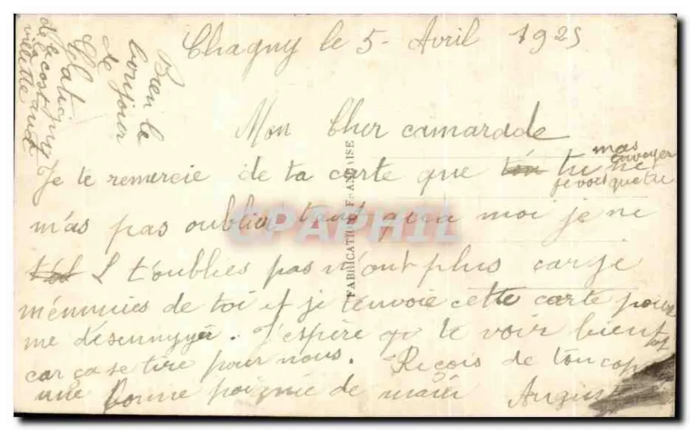 Kind mit Ostereierkorb — DÉDÉ PARIS 618 - Rückseite