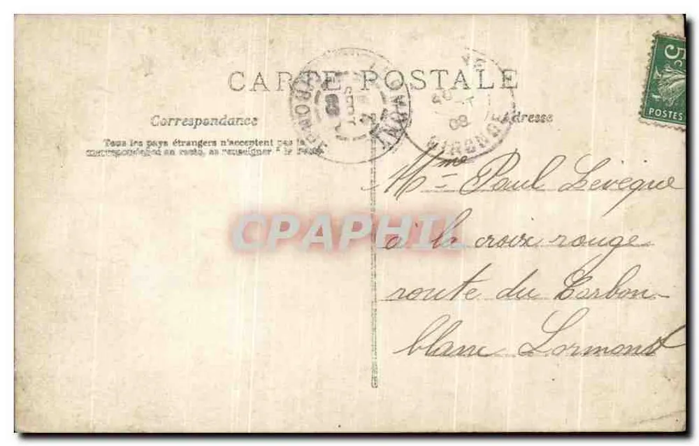 Lächelnde junge Frau unter Blumen — C.L. n°1171 — Französische Republik - Rückseite