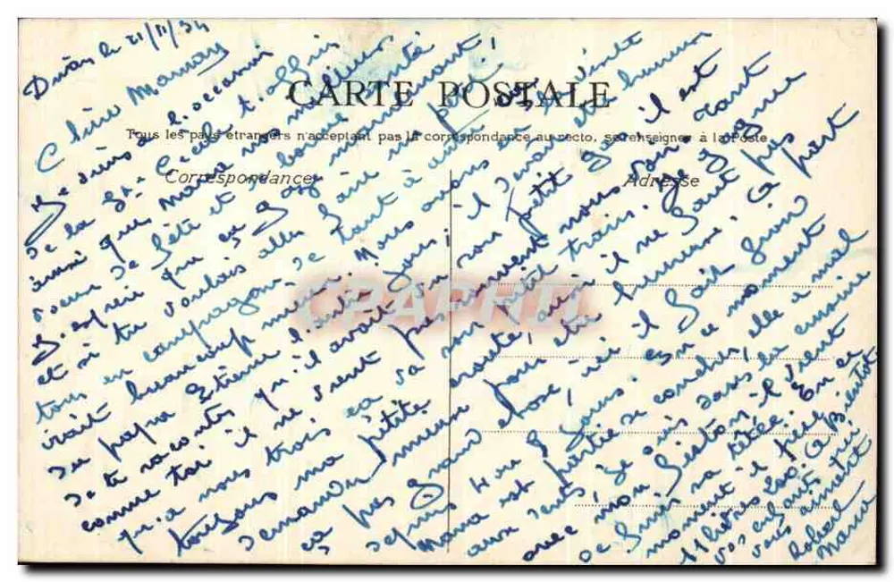 Pansée — Boa Festa — Carta postal - Verso