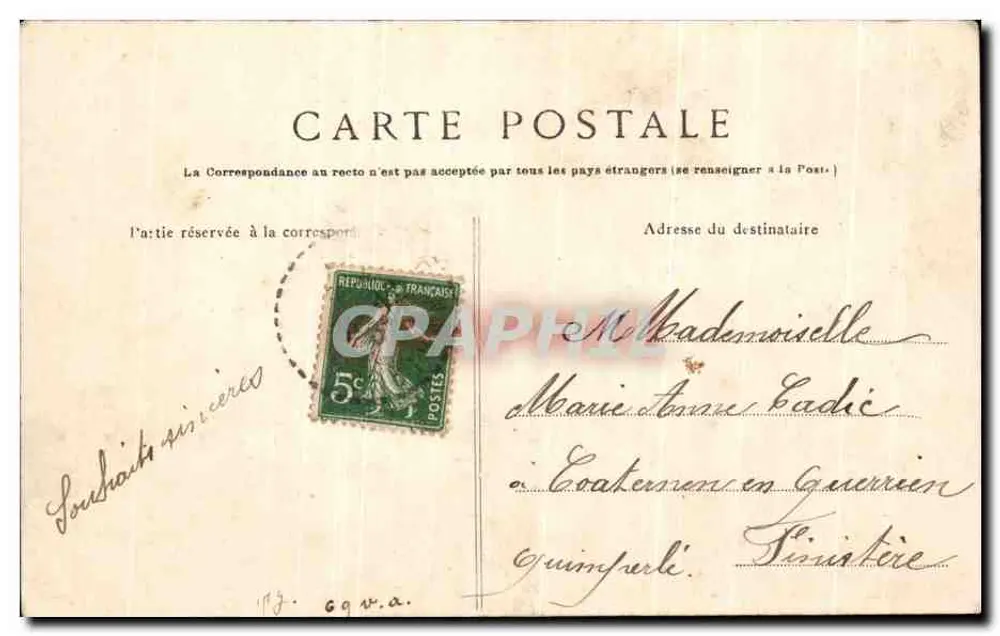 Gutes Neues Jahr — Sammlung VILLARD Quimper — n° 4003 - Rückseite