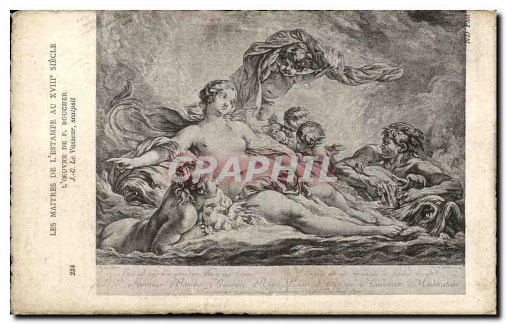 Die Meister der Kupferstechkunst im 18. Jahrhundert — Das Werk von F. Boucher, Bildhauer J.-C. Le Vasseur — n° 234 - Vorderseite