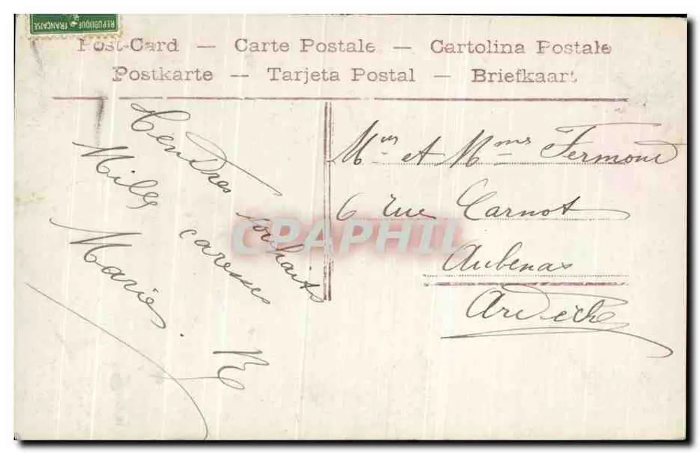 Frau in grünem Mantel — Winterdekorationen — Verlag XPC n°4354 - Rückseite