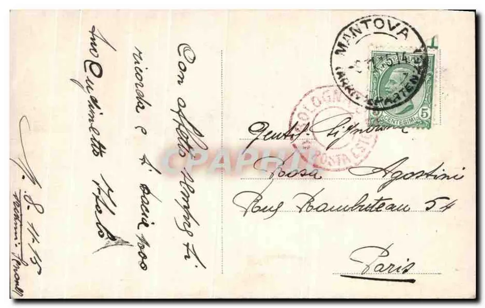 Femme tenant un panier de fleurs — portrait en noir et blanc — éditeur R. 7206 - Rückseite