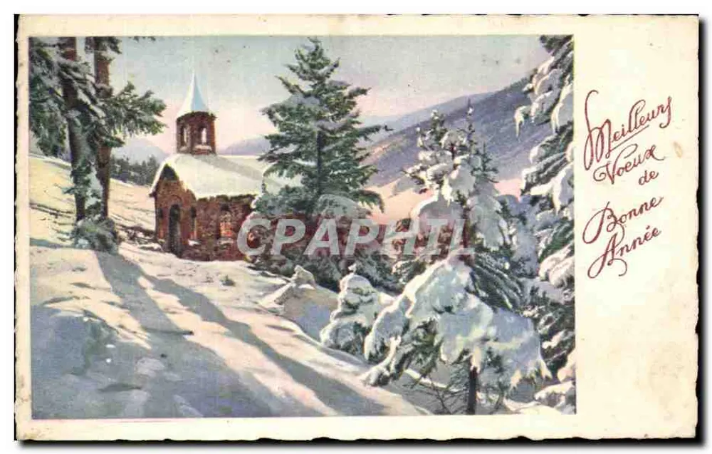 Schneegestaltete Kirche — Bergansicht — Éditions Suppellelle-Paris - Vorderseite