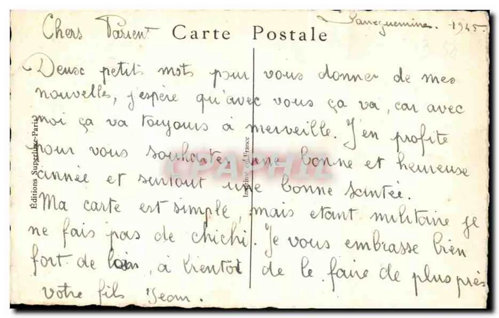 Schneegestaltete Kirche — Bergansicht — Éditions Suppellelle-Paris - Rückseite