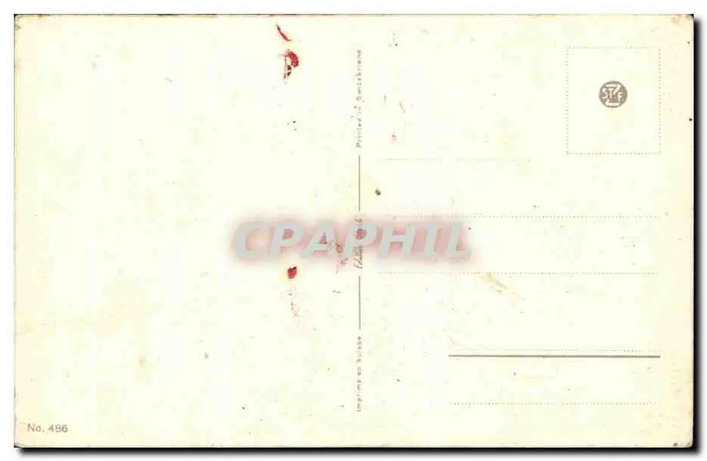 Paisagem de outono — rio e árvores com folhas vermelhas — R. Graewinkle - Verso