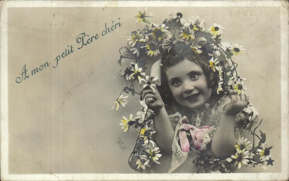 Menina cercada de margaridas — cartão postal — Estrela, Série N° 935 - Frente